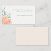 ピーチフローラとユーカリ結婚プスのウェブサイトの挿入 エンクロージャーカード (正面/裏面)
