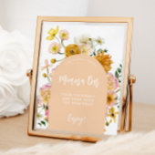 ピーチフローラアーチミモサバーサイン ポスター