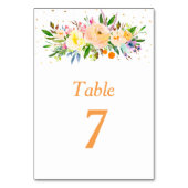ピーチフローラウォーターカラーブーケテーブル テーブルナンバー (裏面)