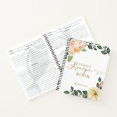 ピーチフローラカボチャブライダルシャワーレシピブック ノートブック (内部)