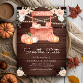 ピーチフローラカボチャ市場フォトウッド結婚ズ セーブザデート