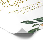 ピーチフローラカボチャ秋デイトナイトジャールサイン ポスター (角)