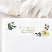 ピーチフローラカボチャ秋ブライダルシャワーラベル ラベル (インサイチュ)