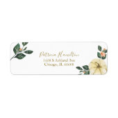 ピーチフローラカボチャ秋ブライダルシャワーラベル ラベル (正面)