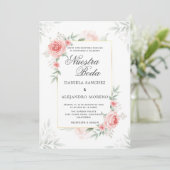 ピーチフローラグリーナリーヌエストラボダスペインの結婚ズ 招待状 (スタンド正面)