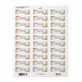 ピーチフローラシルバー結婚グリッター差出人住所 ラベル (フルシート)