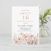 ピーチフローラスウィート16バースデーパーティー 招待状 (スタンド正面)