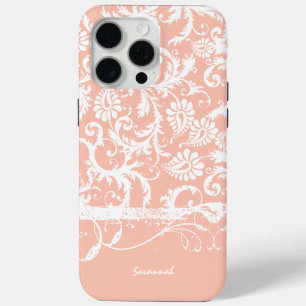 ピーチフローラダマスク選択カラー iPhone 15 PRO MAXケース