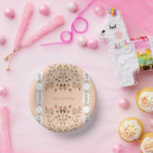 ピーチフローラデザインパターン ペーパーボウル (パーティー)