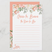 ピーチフローラニュートラルベビーシャワーアドバイス (正面/裏面)