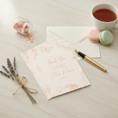 ピーチフローラバタフライ誕生日 サンキューカード