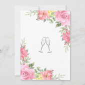 ピーチフローラバラグリーンリーブライダルシャワー 招待状 (裏面)