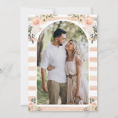 ピーチフローラパンプキンマーケットウッドブライダルシャワー 招待状 (裏面)