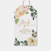 ピーチフローラパンプキン秋ブライダルシャワーの恩恵 ギフトタグ (正面)