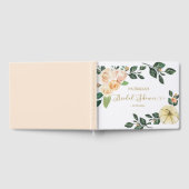 ピーチフローラパンプキン秋ブライダルシャワーゲストブック ゲストブック (全面)