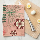 ピーチフローラパーソナルディスプレイ キッチンタオル (四つ折り)