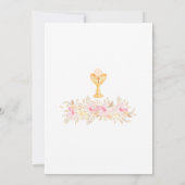 ピーチフローラファーストコミュニオンチエレガントャイス 招待状 (裏面)