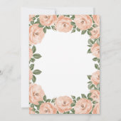 ピーチフローラフレームイスラムヘンナメーンディ式 招待状 (裏面)