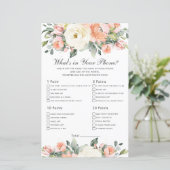 ピーチフローラブライダルシャワーあなたの電話の何 (スタンド正面)