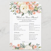 ピーチフローラブライダルシャワーあなたの電話の何 (正面/裏面)