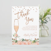 ピーチフローラブライダルシャワーサンキューカード 招待状 (スタンド正面)