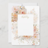 ピーチフローラブライダルシャワーブランチ 招待状 (裏面)