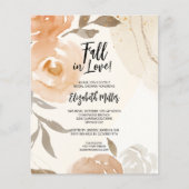 ピーチフローラブライダルシャワー予算招待状 (正面)