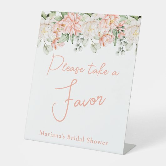 ピーチフローラブライダルシャワー 台座サイン (正面)
