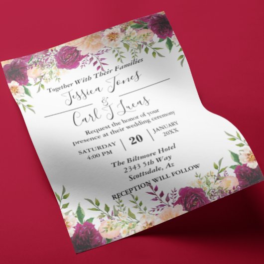 ピーチフローラブルガンディウォーターカラーオータムバジェット チラシ