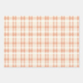 ピーチフローラプレイドラッピング紙 ラッピングペーパーシート (正面2)