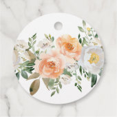 ピーチフローラベビーイン開花ガールベビーシャワー フェイバータグ (裏面)