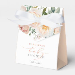 ピーチフローラベビーイン開花ガールベビーシャワー フェイバーボックス