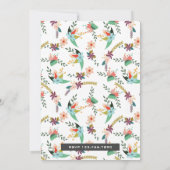 ピーチフローラベビーガールフォトアキカ 招待状 (裏面)