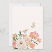 ピーチフローラベビーシャワー 招待状 (裏面)