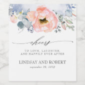 ピーチフローラボホダスティブルー ワインラベル (シングルラベル)