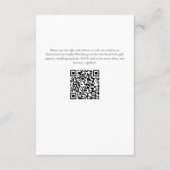 ピーチフローラポピーエレガントなウェディングウェディングウィングウェル エンクロージャーカード (裏面)