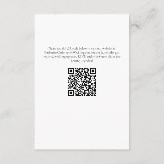 ピーチフローラポピーエレガントなウェディングウェディングウィングウェル エンクロージャーカード (裏面)