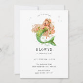 ピーチフローラマーメイドバースデーパーティー 招待状 (正面)