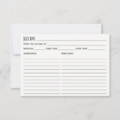 ピーチフローラメドレーブライダルシャワーレシピカード (裏面)