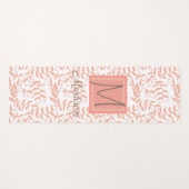 ピーチフローラリーフナチュラルトレンディーモノグラム ヨガマット (正面(横))
