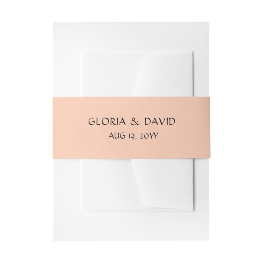 ピーチフローラ招待状用帯 招待状ベリーバンド (正面例)