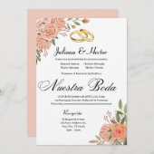 ピーチフローラ招待状 招待状 (正面/裏面)