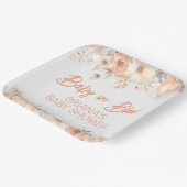 ピーチフローラ男女兼用ベビーシャワー ペーパープレート (傾斜あり)