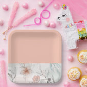 ピーチフローラ紙プレート ペーパープレート (パーティー)