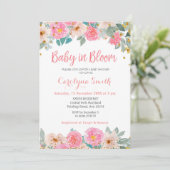 ピーチフローラ緑のベビーイン開花 招待状 (スタンド正面)