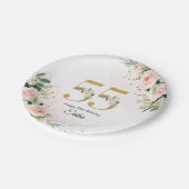 ピーチフローラ55th誕生日紙プレート ペーパープレート (アングル)