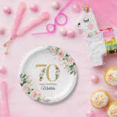 ピーチフローラ65th誕生日紙プレート ペーパープレート (パーティー)