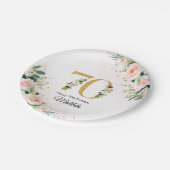 ピーチフローラ65th誕生日紙プレート ペーパープレート (アングル)