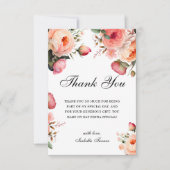 ピーチフローラ |誕生日サンキューカード サンキューカード (正面)