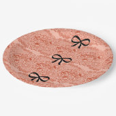 ピーチブライダルシャワー ペーパープレート (アングル)